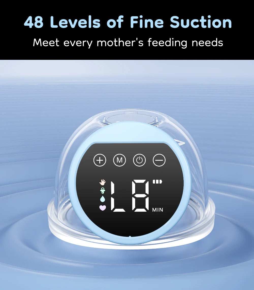 MAMIJOY Electric Breast Pumps With 19/24mm Flange Portable Hands Free Wearable Breast Pump Silent Comfort Breast Milk Extractor