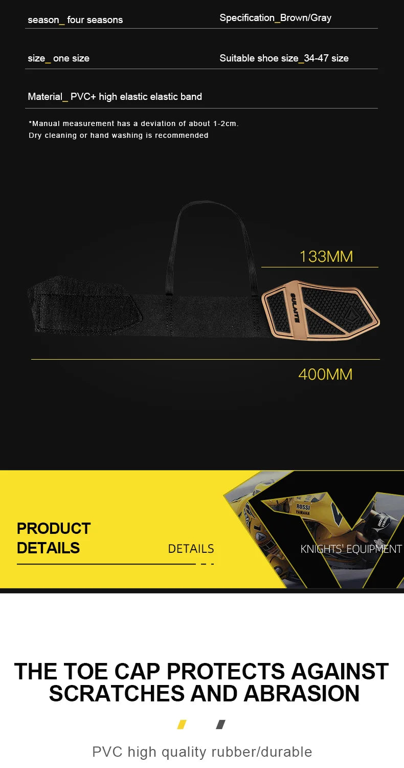 SULAITE Motorcycle Shift Pad Gear Shoe Cover Durable Lightweight Boot Protector Adjustable for Riding Moto Accessaries