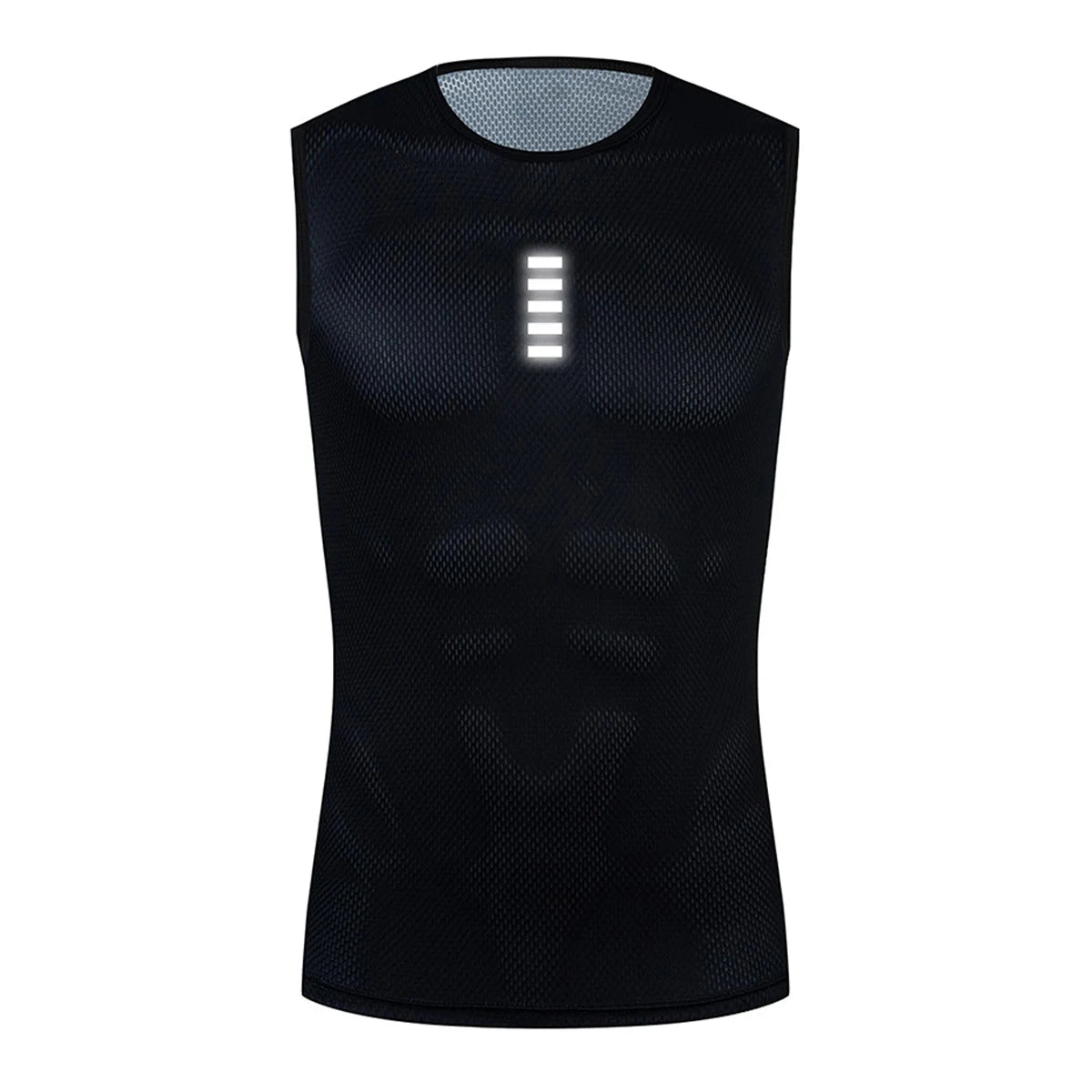 Reflective Cycling Base Layers White Cycling Undershirt Quick Dry Vest Sport Underwear Tight Vest High Elastici Vest Bike Jersey