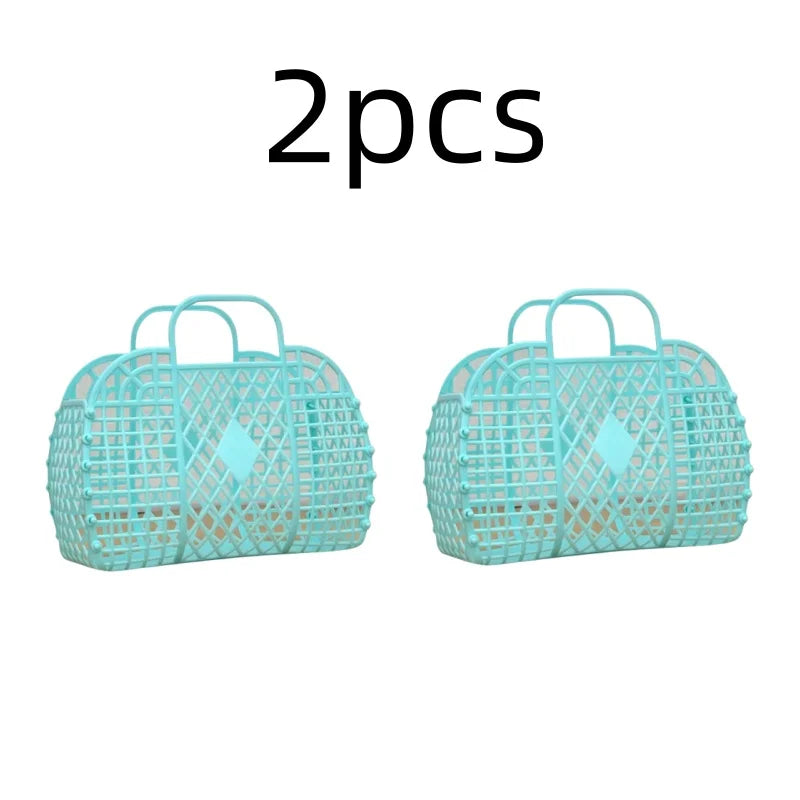 Detachable Shower Plastic Bath Bathroom Hollow Wash Storage Shopping Basket Home Storage Organization