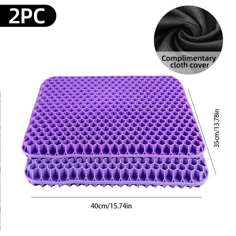 Soft and elastic silicone multi-purpose car seat cushions, detachable covers with durable zippers, anti-slip and decorative for