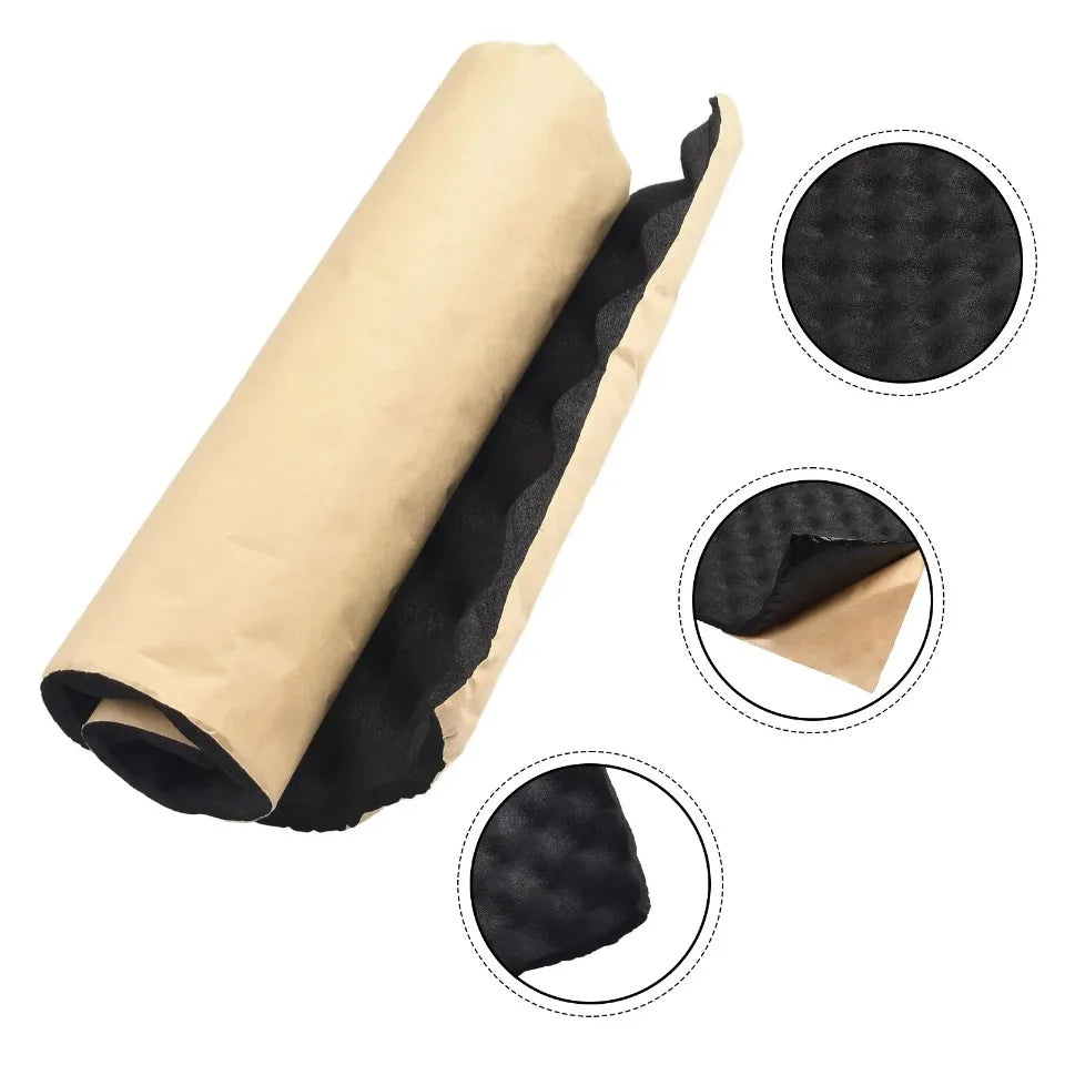2cm Self Adhesive Soundproofing Insulation Cotton Car Sound Deadener Noise Insulation Acoustic Dampening Foam Subwoofer Mat