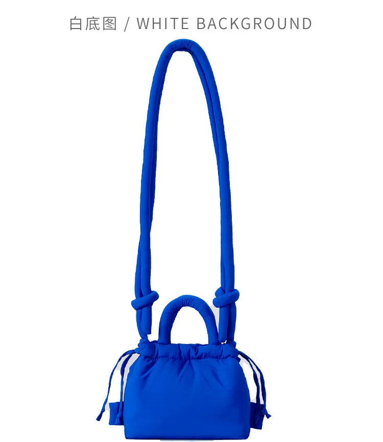 Fashion Small Puffer Tote Bag Designer Padded Women Shoulder Bags Nylon Down Cotton Crossbody Bag Mini Lady Handbags 2025