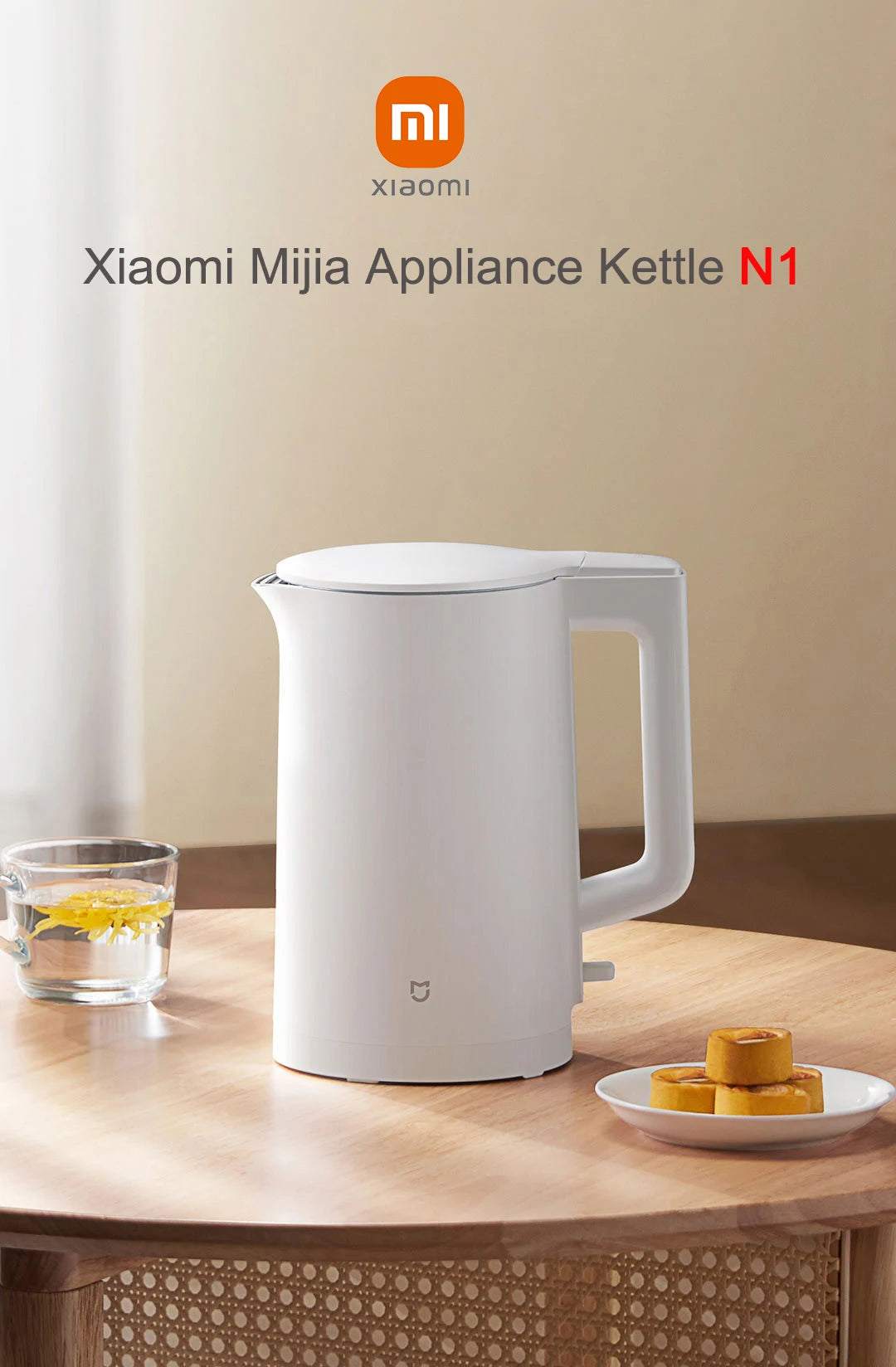 Xiaomi Mijia Electric Kettle N1- 220V 1500W Fast Boiling Stainless Water Kettle 1.5L Tea Coffee Pot Smart Anti-dry burn Boiler