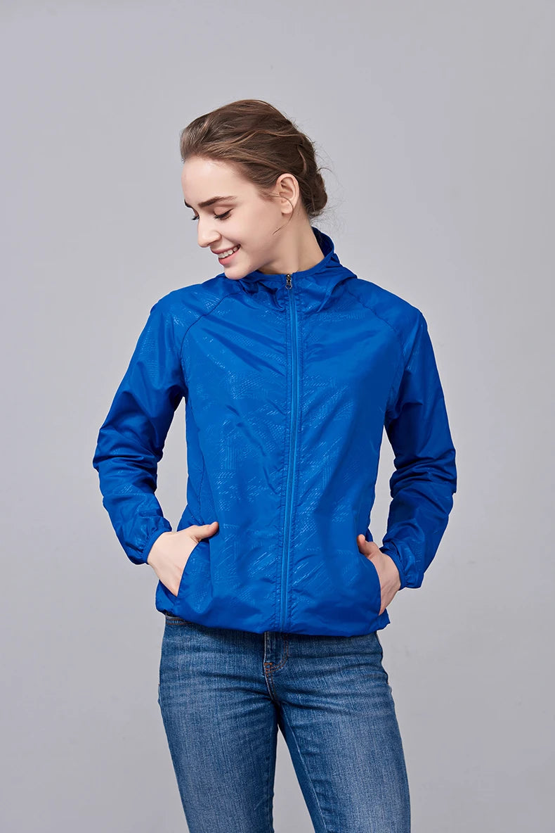 JNLN Unisex Hiking Jacket Men Women Waterproof Quick Dry Camping Windbreaker Outdoor Trekking Fishing Rain Coat Anti UV Clothes