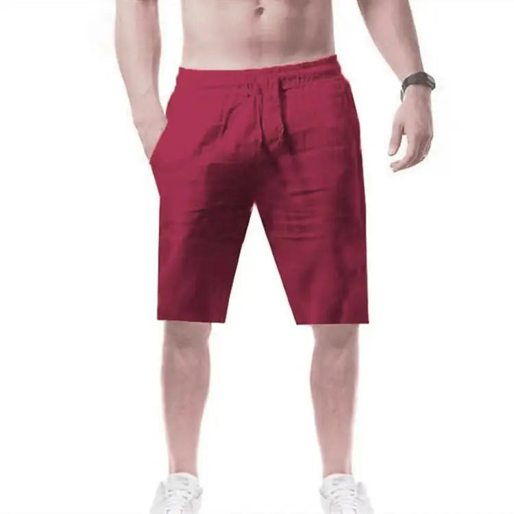 2025 Men's Cotton Shorts Pants Male Summer Breathable Solid Color Short Trousers Fitness Streetwear S-5XL 1PC