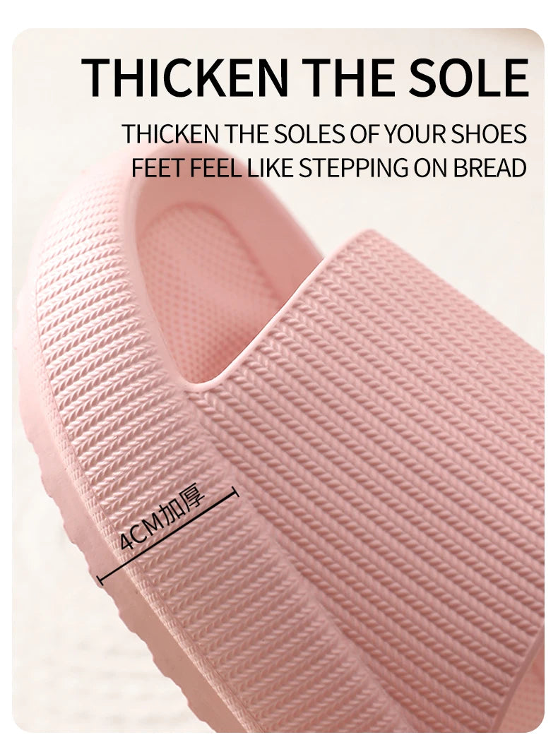 Slippers EVA Sandals Slippers Simple Men Women Wear Thick-Soled Non-Slip Summer Quarters Bathroom Shower  Indoor Home Casual