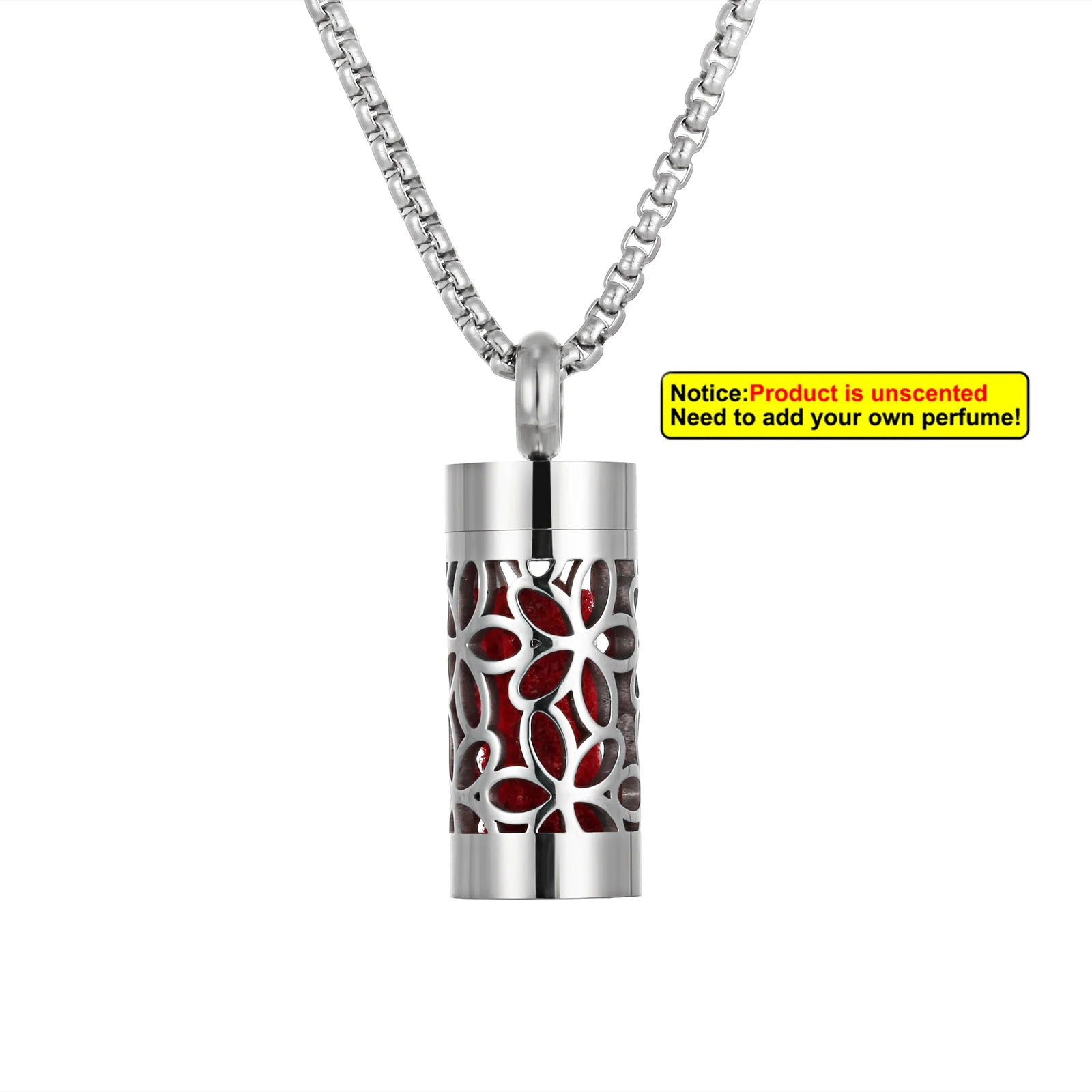 New Stainless Steel Aromatherapy Hollow Out Pendant Angel Wings Pattern Perfume Lockets Essential Oil Diffuser Necklace Jewelry