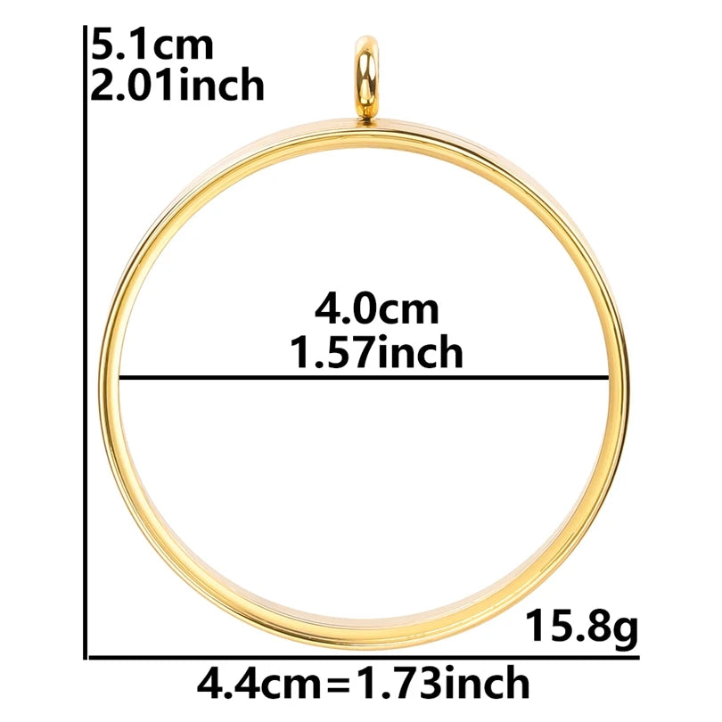 1Pc Stainless Steel Round Reliquary Photo Coin Holder Locket Pendant Openable Glass Cremation Urn Relicario Colgantes Jewelry