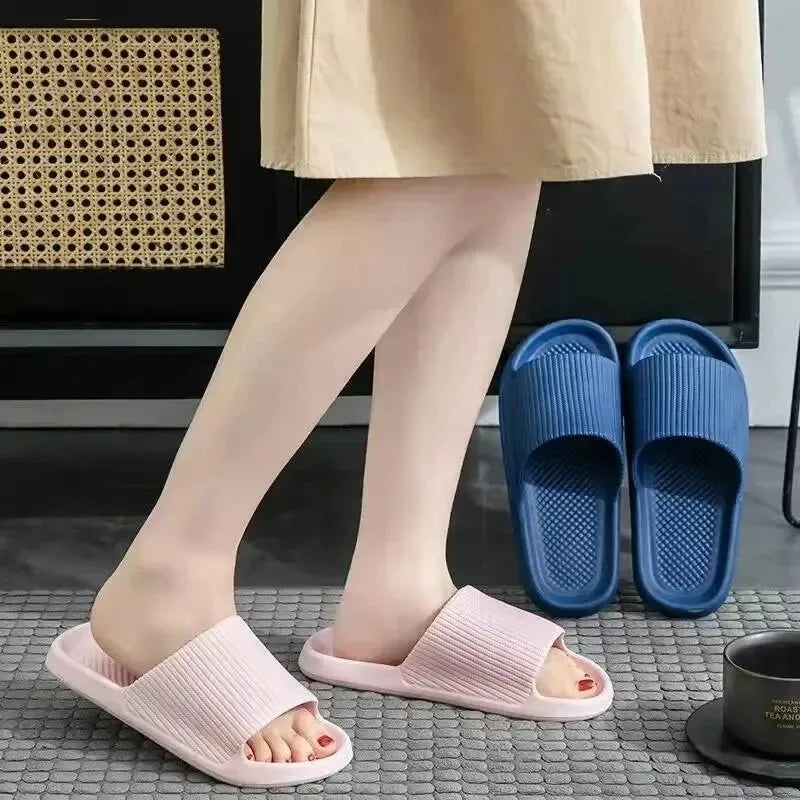 Non-Slip EVA Soft Sole Massage Shower Shoes for Men and Women, Couples, Waterproof, Home, Leisure, Bathroom Slippers, Fashion