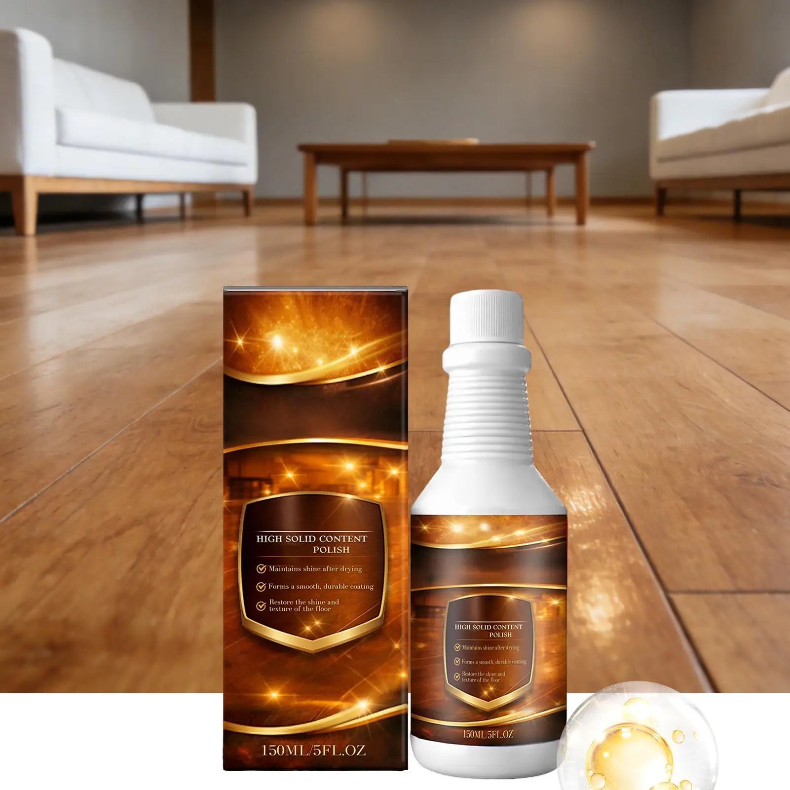 150ml Floor Restore Solution liquid Flooring Renewal Agent Wood Floor Polishing Care for Home Apartment Dormitory Living Room