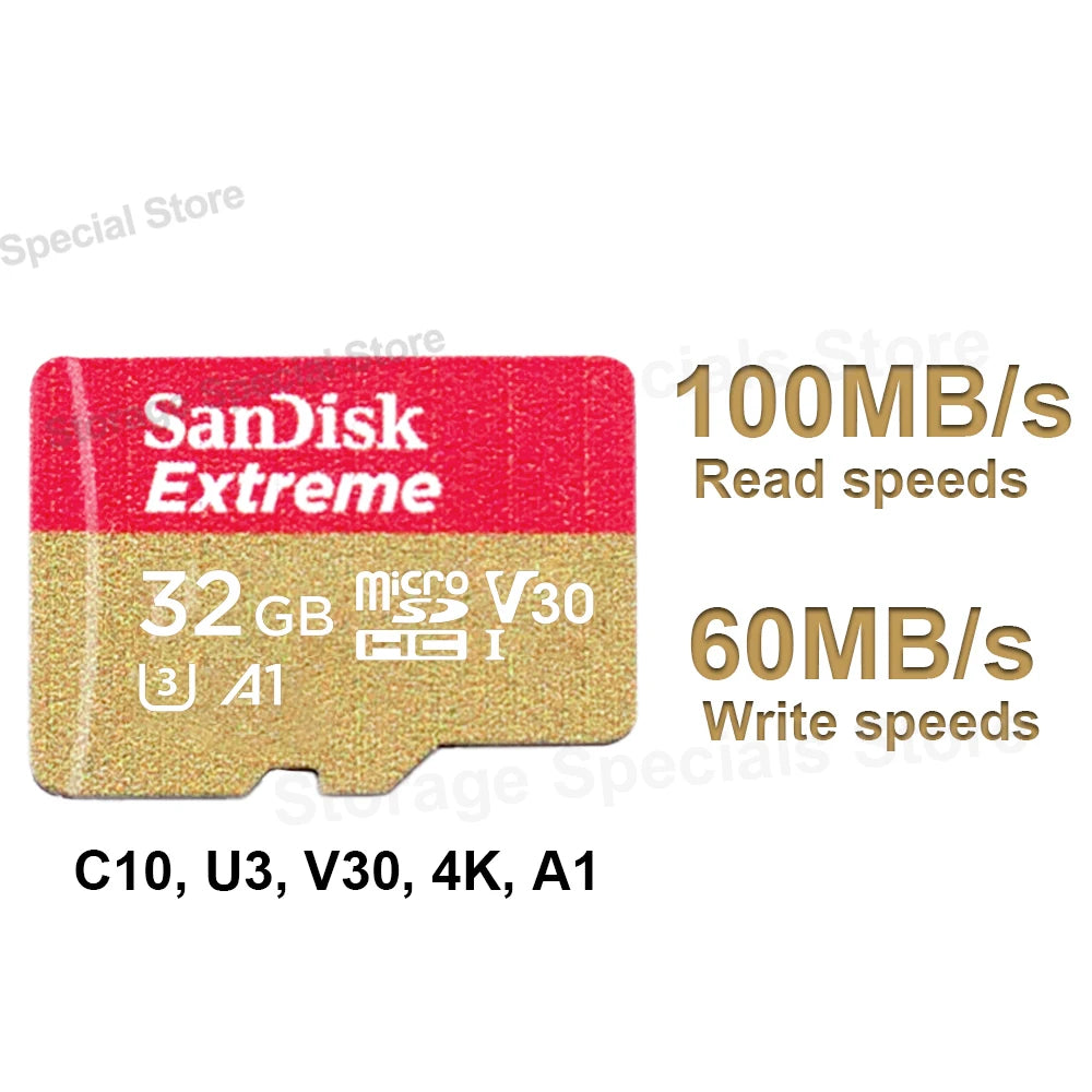 Sandisk Extreme micro Memory Card A2 U3 UHS-I Flash Cards USB3.0 4K micro SD Card for Camera GoPro DJI Nintendo Trans Flash Card