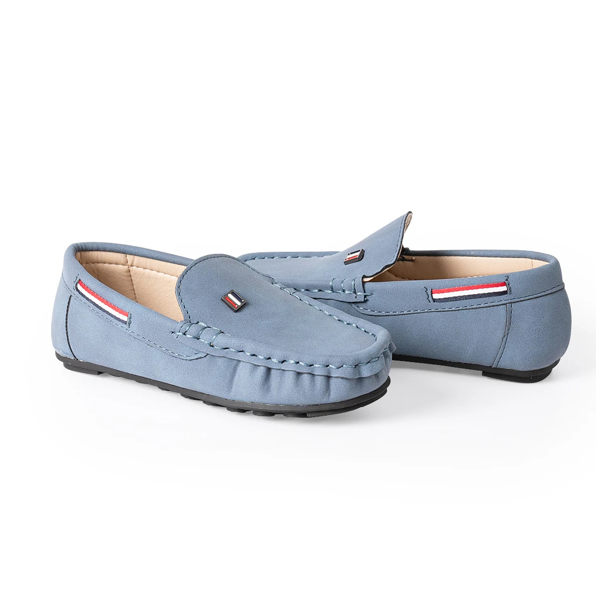Boys Slip-On Suede Loafers Toddler Little Kid Stitch Detail Casual Dress Shoes