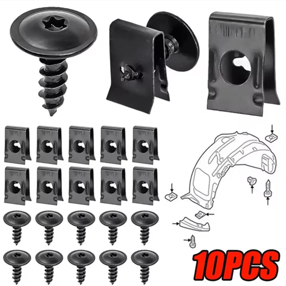 Wall Panel Fixed Screws Self Tapping Car Engine Clamps Torx Bolt Bumper Arch Mud Flaps Splash Guards Undertray Trim
