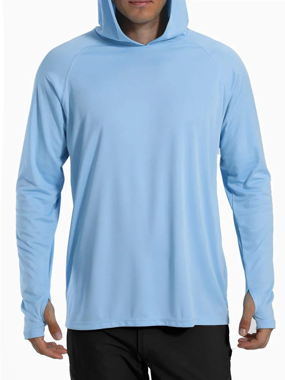 TACVASEN Sun Protection T-Shirts Mens Long Sleeve Hoodie Casual UV-Proof T-Shirts Breathable Lightweight Quick Dry T shirts Male