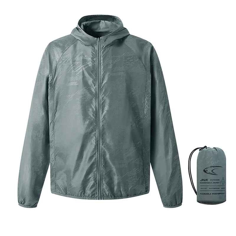 JNLN Camping Rain Jacket Men Women Waterproof Sun Protection Clothing Fishing Hunting Clothes Quick Dry Windbreaker With Pocket