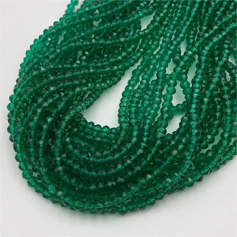 A 4mm Flat Bead Wheel Bead Loose Bead Crystal Glass Bead Bracelet Necklace Beaded Material DIY Jewelry Accessories