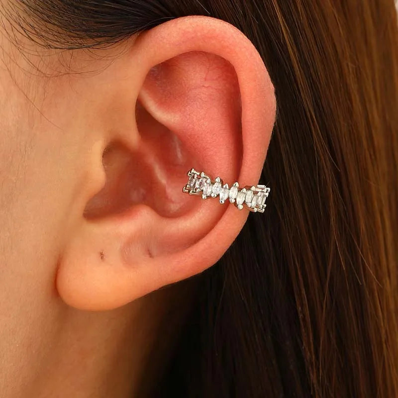 1Pc Hot Sale Horse Eye Zircon Earcuff Clips On Earring for Women Girls No Fake Piercing Cartilage Earrings Ear Ring Without Hole