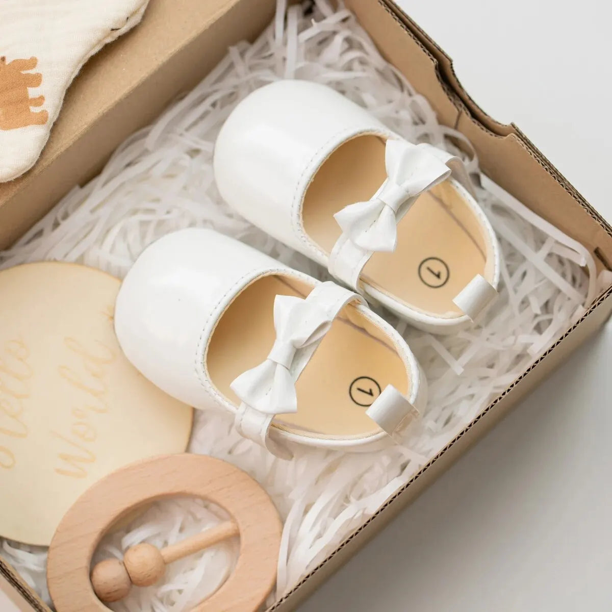 Meckior Baby Girls Shoes Bowknot Princess Dress Shoes PU Anti-slip Soft Sole Infant First Walkers Newborn Crib Baby Shoes
