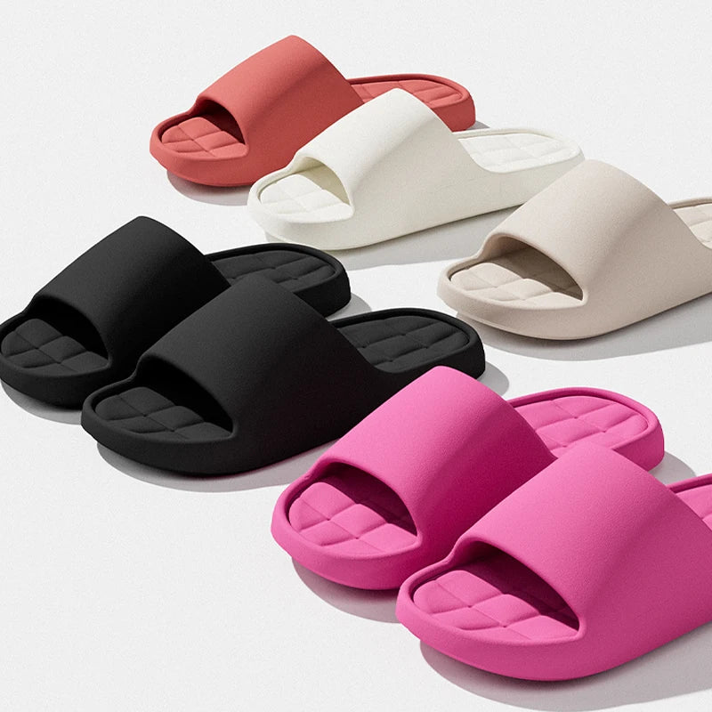 Man Fashion Slippers Solid Beach Sandals Summer Non Slip Lightweight Soft Unisex Slides Women Outdoor Indoor House Shoes