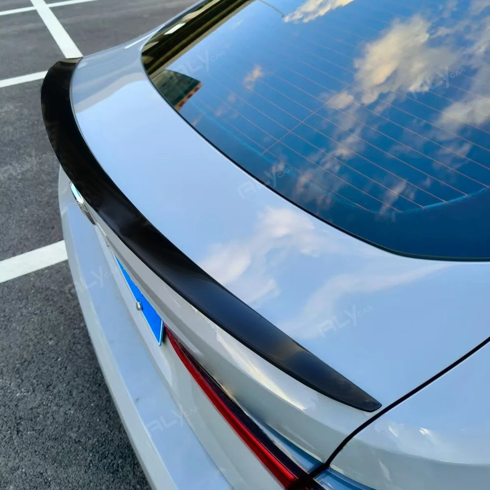 Car ABS Universal 1.2M BlackSpoiler Carbon Fiber Accessory Car Spoiler Soft Car Rear Roof Trunk Spoiler Stickers Trim Trunk Wing