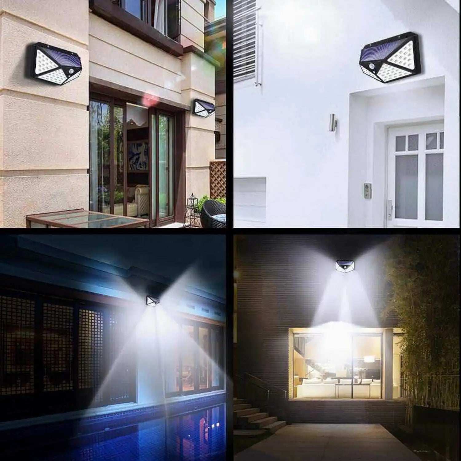 100 LED Outdoor Solar Lamp Outdoor Garden Decoration Solar LED Light Waterproof Sunlight Powered Spotlight with Motion Sensor