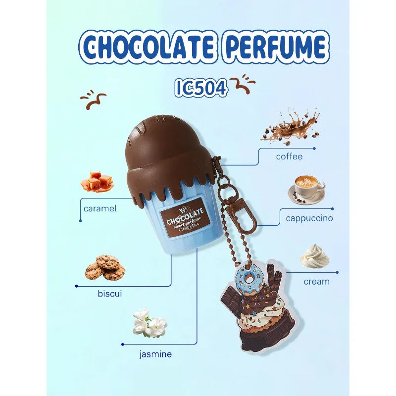 50ml Ice Cream Shaped Women Perfume Long Lasting Gourmand Fragrance Sweet Elegant Body Mist Cute Dessert Inspired Strawberry