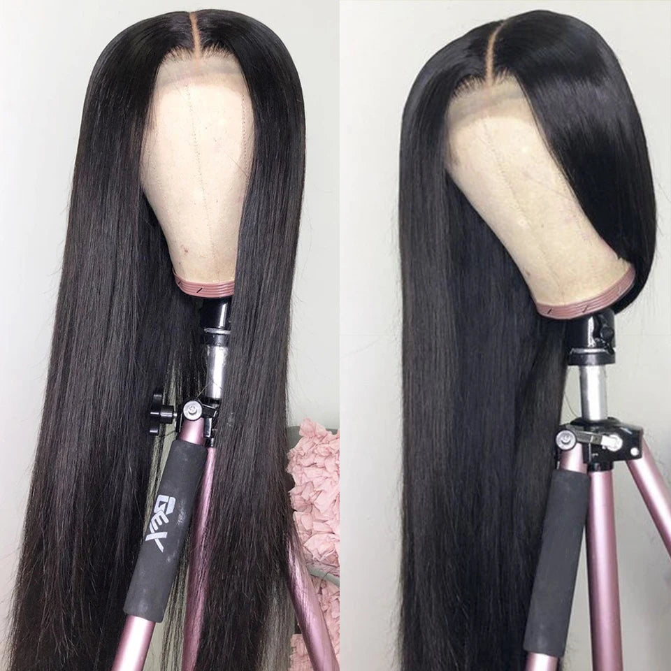 Hd Lace Frontal Wig 13x6 13x4 Lace Front Wig Human Hair 30Inch Bone Straight Transparent Lace Human Hair Wigs 4x4 HD Closure Wig