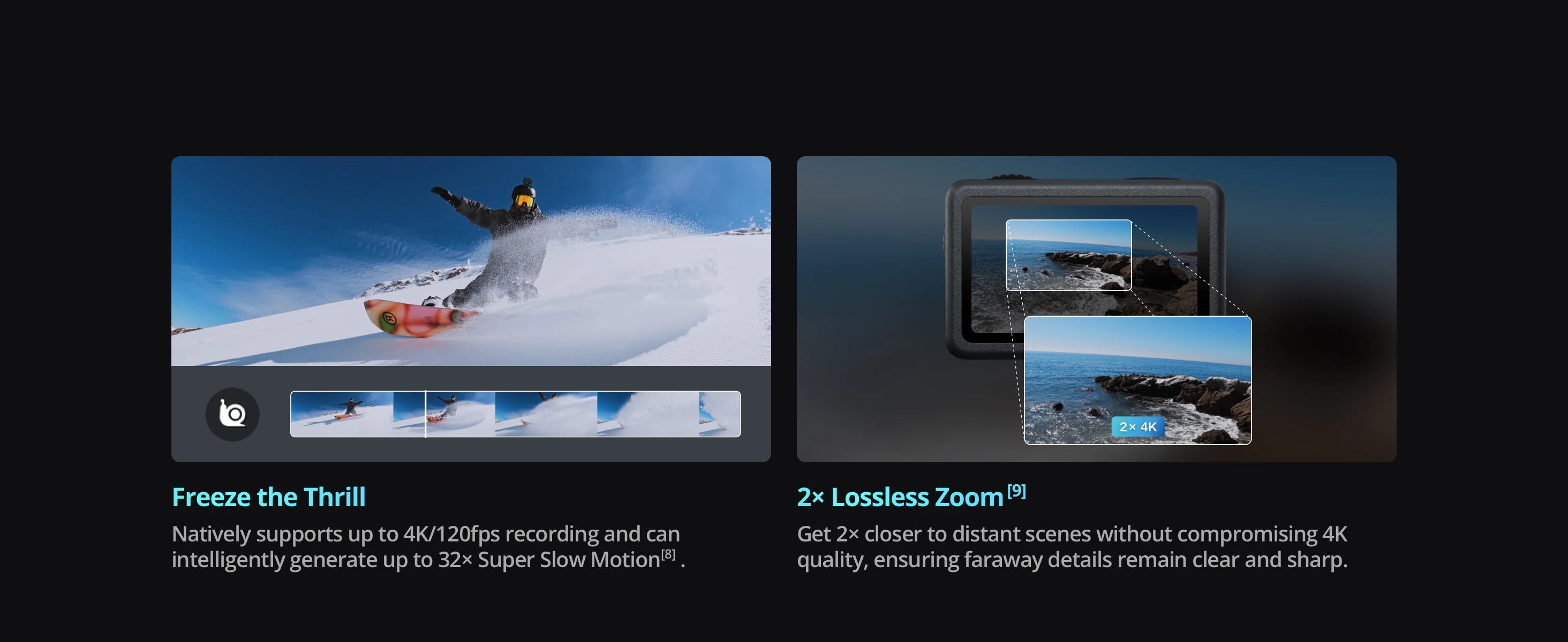 DJI Osmo Action 6 Standard Combo All-In-One Flagship Action Camera 8K Waterproof Action Camera with 1/1.1" Square Sensor Variable Aperture of f/2.0–f/4.0 Rocksteady 3.0 Cold-Resistant 4hrs Battery Built-in 50GB Storage Vlog