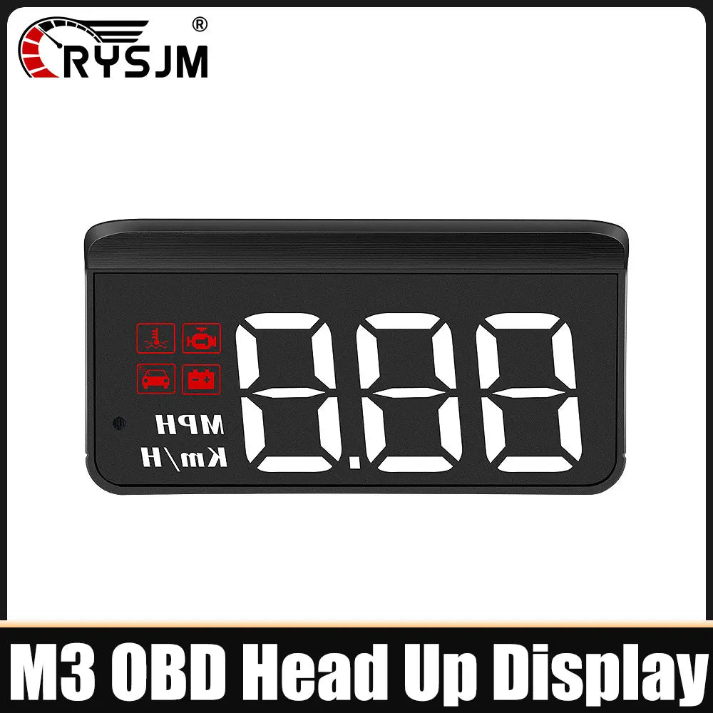 M3 OBD2 HUD / M1 GPS Head Up Display Auto Projection GPS Speedometer Digital Car Accessories Glass Projector Display HUD Alarm