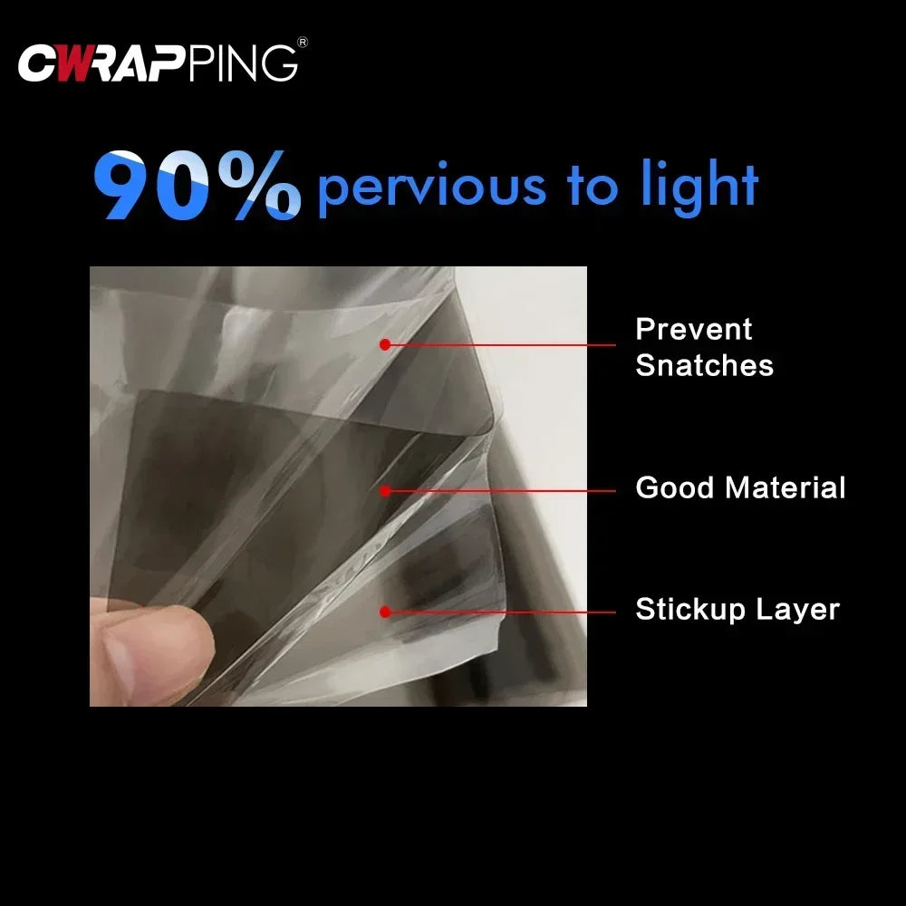 40cm Car Headlight Taillight Smoke Black PVC Films Tint Headlight Taillight Wrap Cover Sticker for Motorcycle Car Accessories