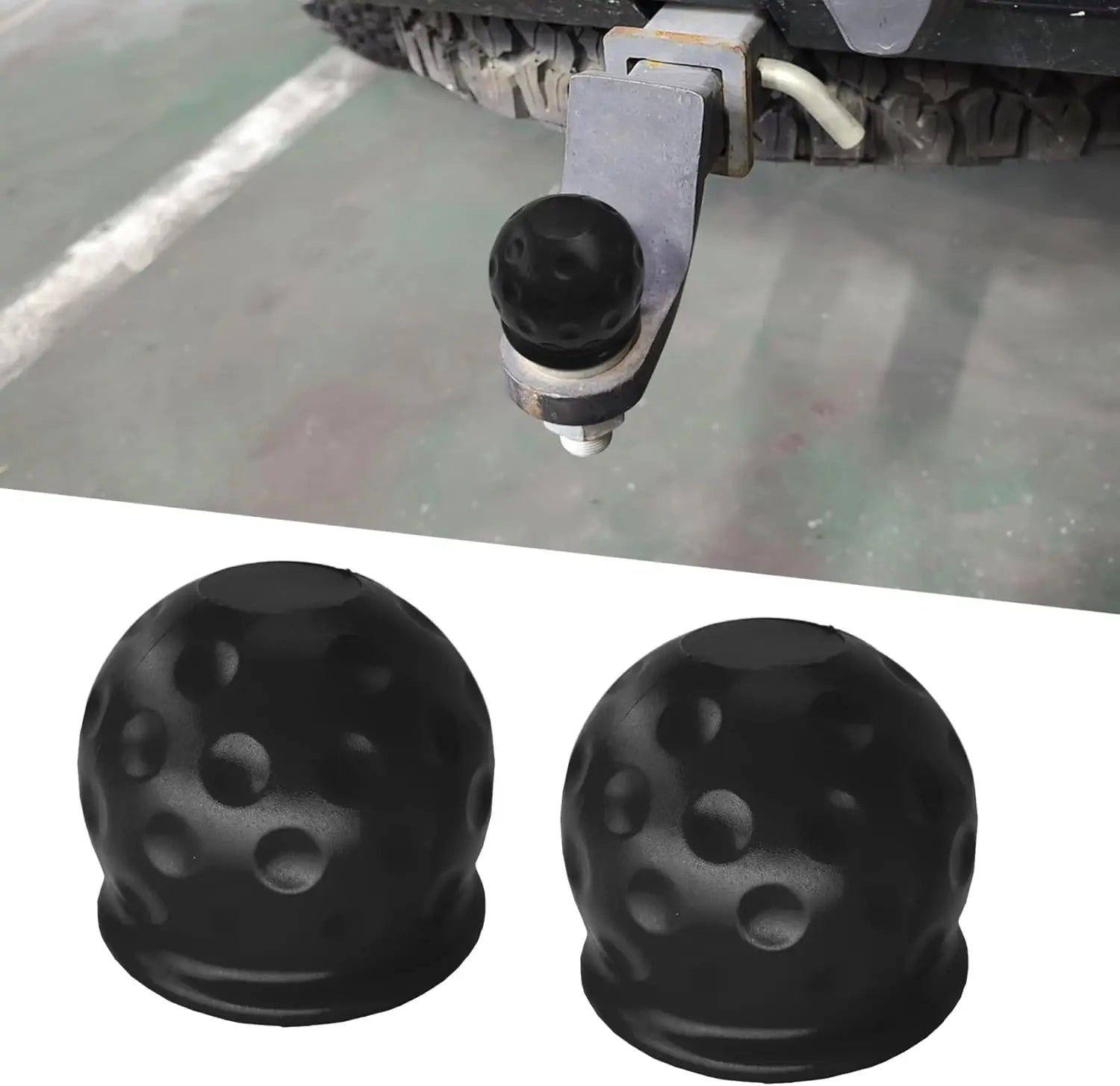 4pcs Universal 55MM Tow Bar Ball Cover Cap Trailer Ball Cover Tow Bar Cap Hitch Trailer Towball Protect Car Accessories