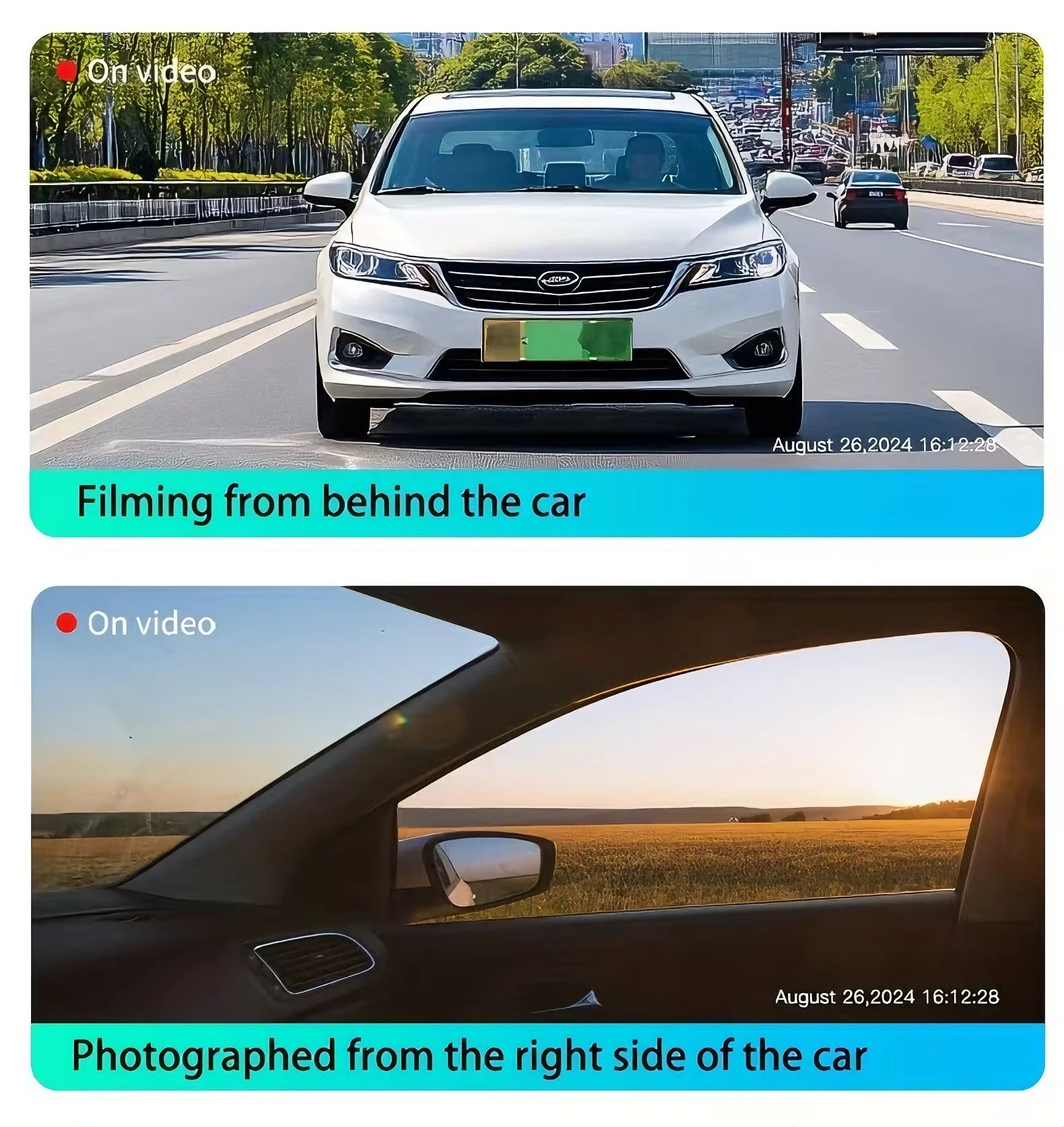 Dash Cam Vehicle DVR video recorder 4 cameras for cars black box front rear internal Night Vision Loop Recording dashcam car 360