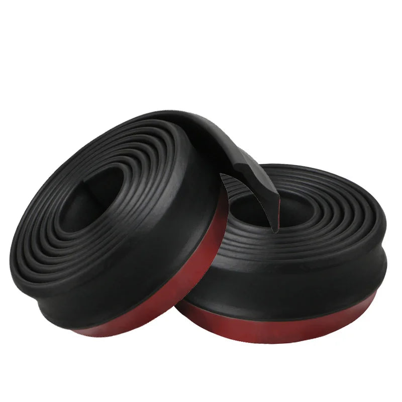 2.5m Universal Front Bumper Spoiler Lips Car Bumper Lip Protection Stickers Car Front Bumper Lip Rubber Car Bumper Rubber Strip