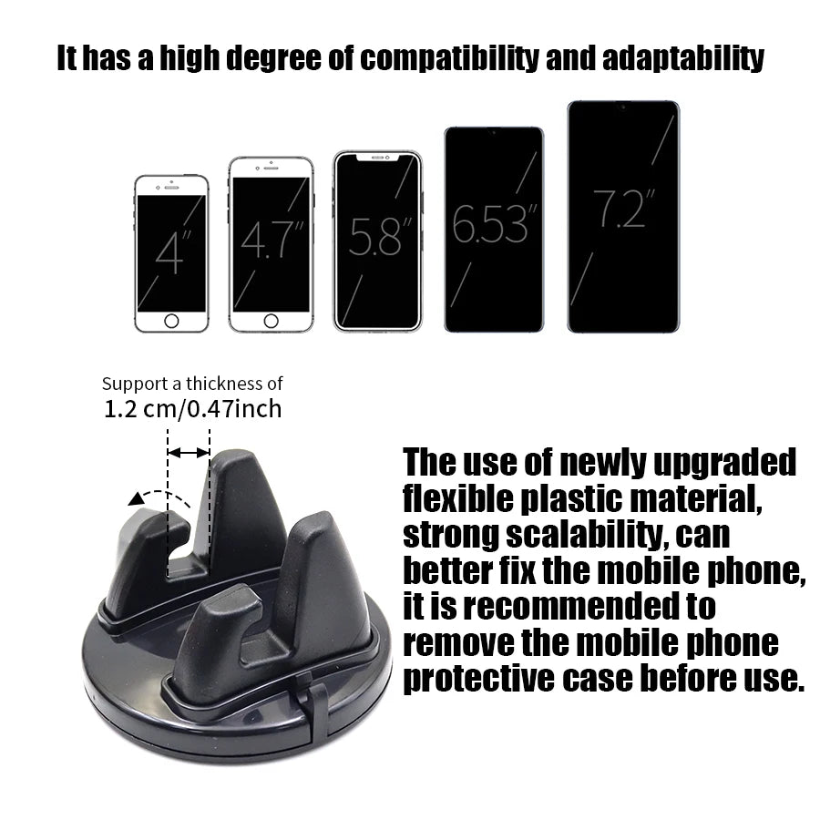 360° Rotatable Mobile Phone Holder Car Bracket Non-Slip GPS Navigation Car Mount Stand Support in Car Universal for All Phones
