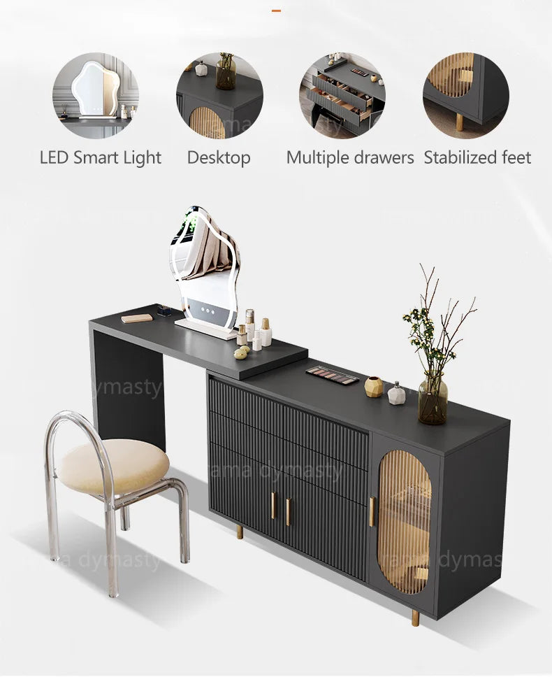 Modern Dresser Bedroom Simple Modern Corner Integrated Dressing Table Small Household Light Luxury Dressing Table
