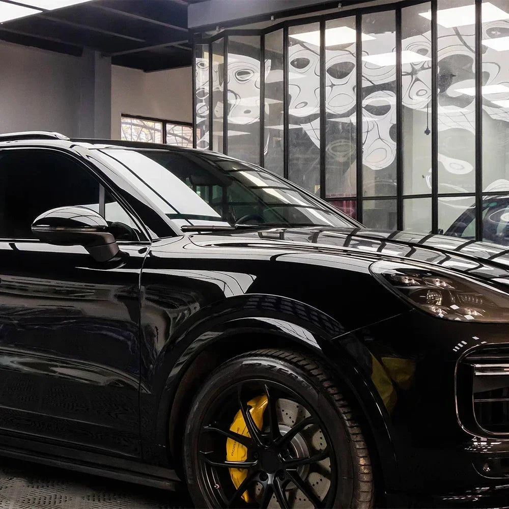 Ultra Gloss PET Piano Black Vinyl Wrap Film Sticker Auto Decoration Accessories Glossy Black Self Adhesive Vinyl Bubble Air Free car accessories accesorios para auto car decal