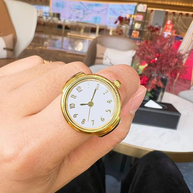 Fashion Rings Finger Watches Fashion Party Quartz Watches Unisex Couple Rings Jewelry Gift Real
