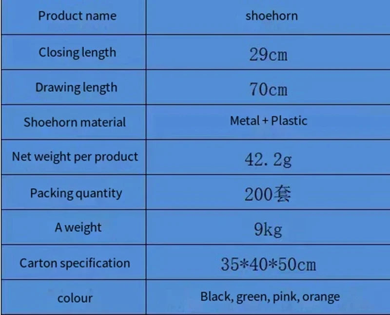 Best-Selling Stretchable Long Shoehorn 30cm-71cm Metal Shoehorn Pregnant Women And The Elderly Shoe Spoon Without Bending Shoes