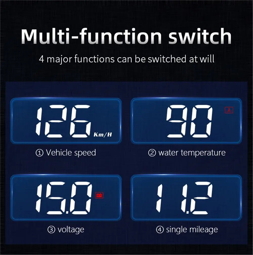 M3 OBD2 HUD / M1 GPS Head Up Display Auto Projection GPS Speedometer Digital Car Accessories Glass Projector Display HUD Alarm