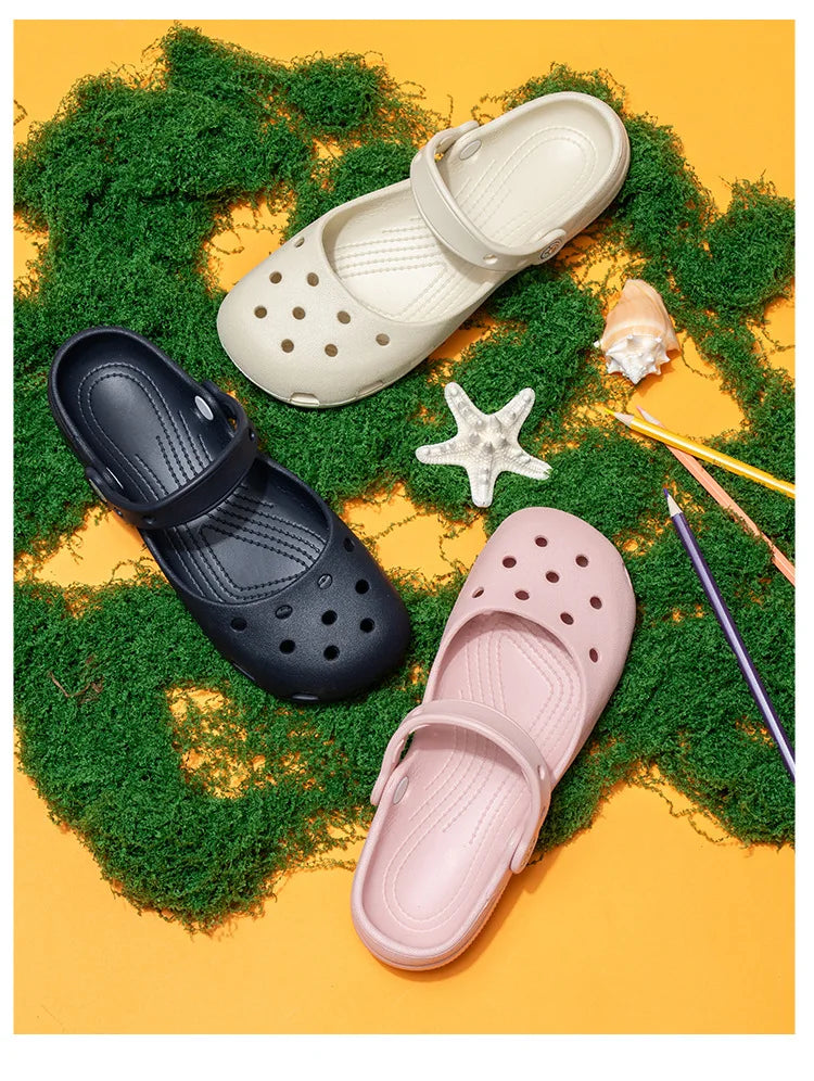 2026 Summer New Women'S Ballet Cave Shoes Mary Jane Eva Durable Anti Slip And Odorous Flat Shoes Beach Shoes For Outdoor Wear