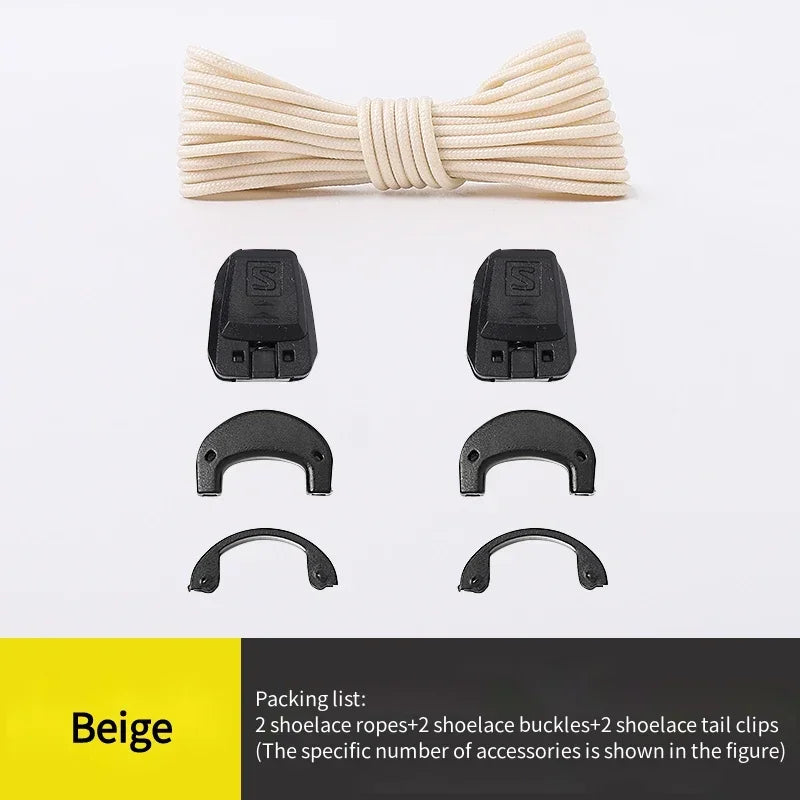 Fashion No Tie Shoelaces Outdoor Running Sneakers Laces Round Tennis Shoe Laces Without Ties Adult Kids Shoelace Shoes Accesorie