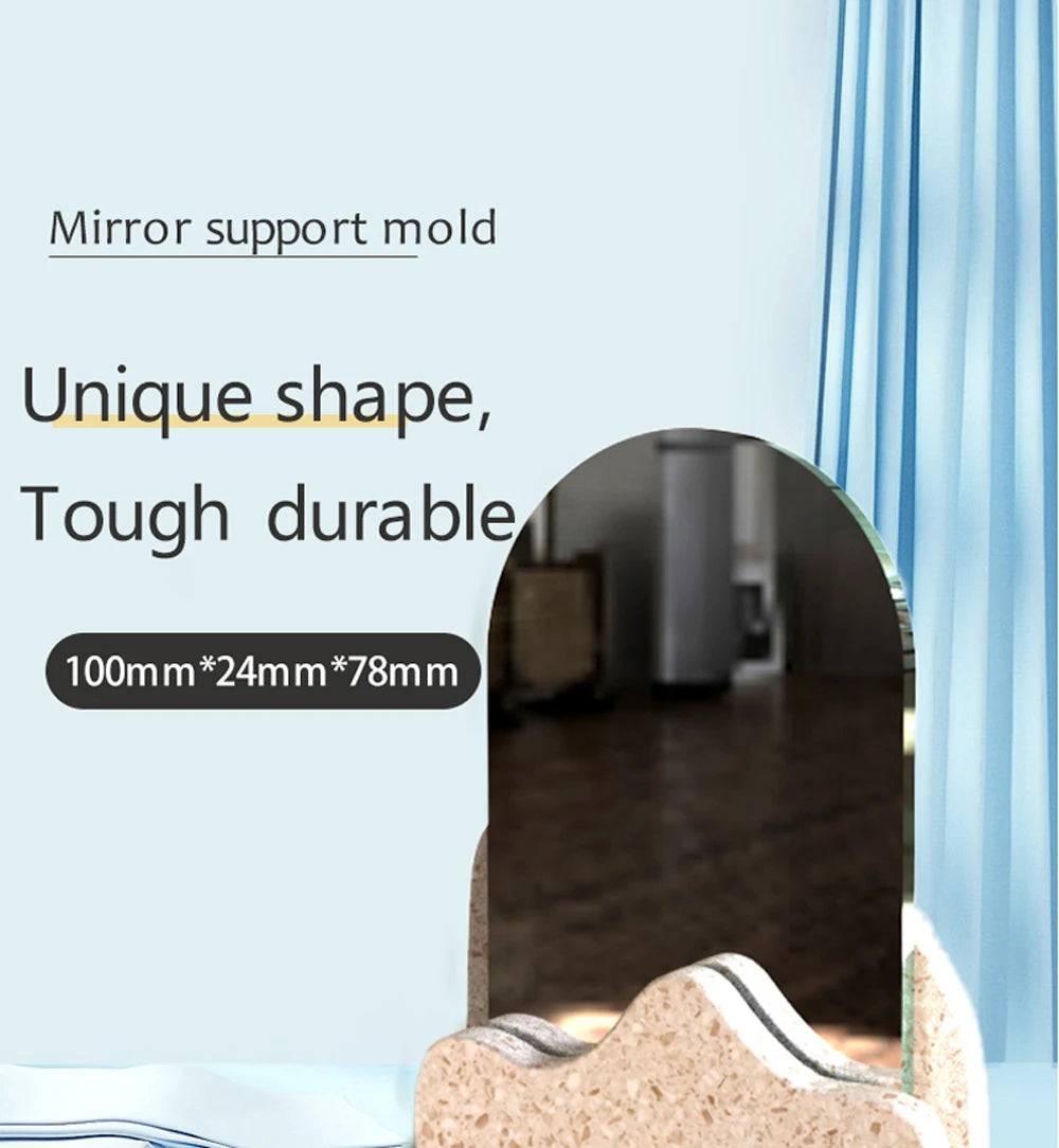 Concrete Mirror Bracket Silicone mold Wavy Mountain Design Card Holder molds Creative silicone mold for office furniture