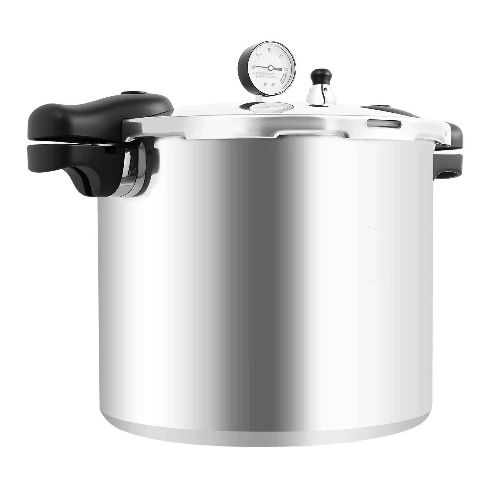 22L Thickened Explosion-Proof Pressure Cooker with Pressure Gauge and Safety Valve for Gas Stoves, Electric Ceramic Stoves