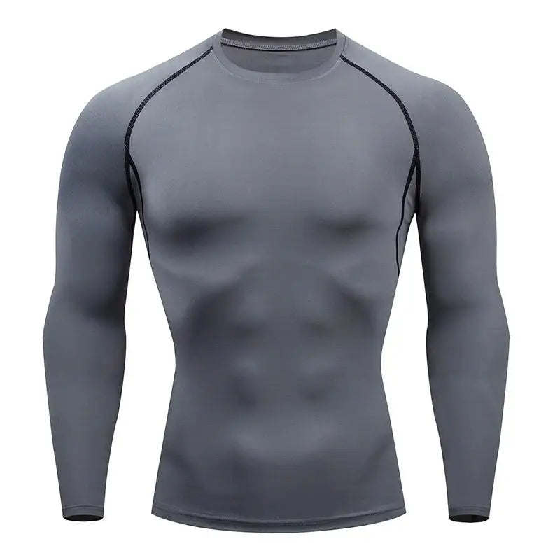 Compression Running Top Men Long Sleeve Shirt For Male Gym Clothing Quick Dry Sportswear Fitness Tee Training Workout Muscle Top