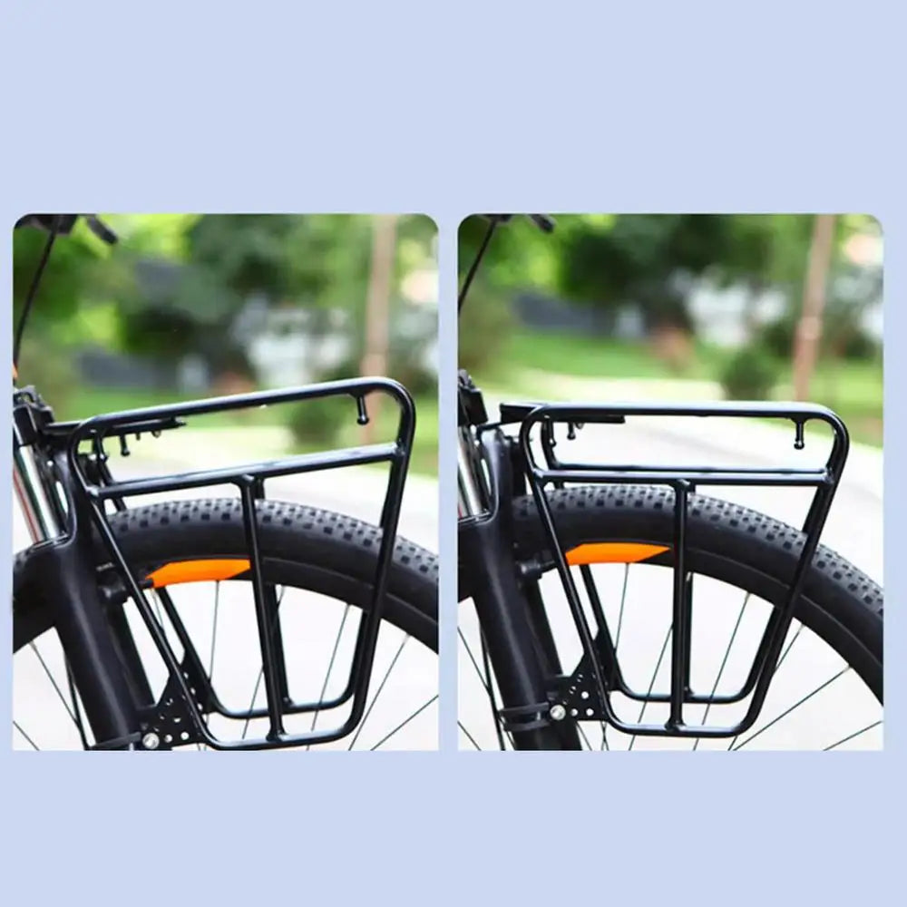 1pcs Bicycle Cycle Front Rack Heavy Duty Steel Cycling Front Bracket Luggage Shelf Cargo Rack Mountain Bike Front Rack
