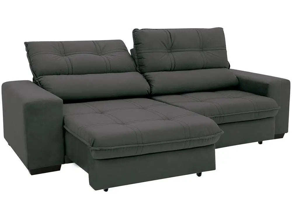 4 Seater Suede Brunello Linoforte Recliner Retractable Sofa