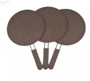 HTMCK Heat-Resistant Silicone Kitchen Splatter Screen Frying Pan Lid with Handle Oil Splash Guard Drain Board Cover