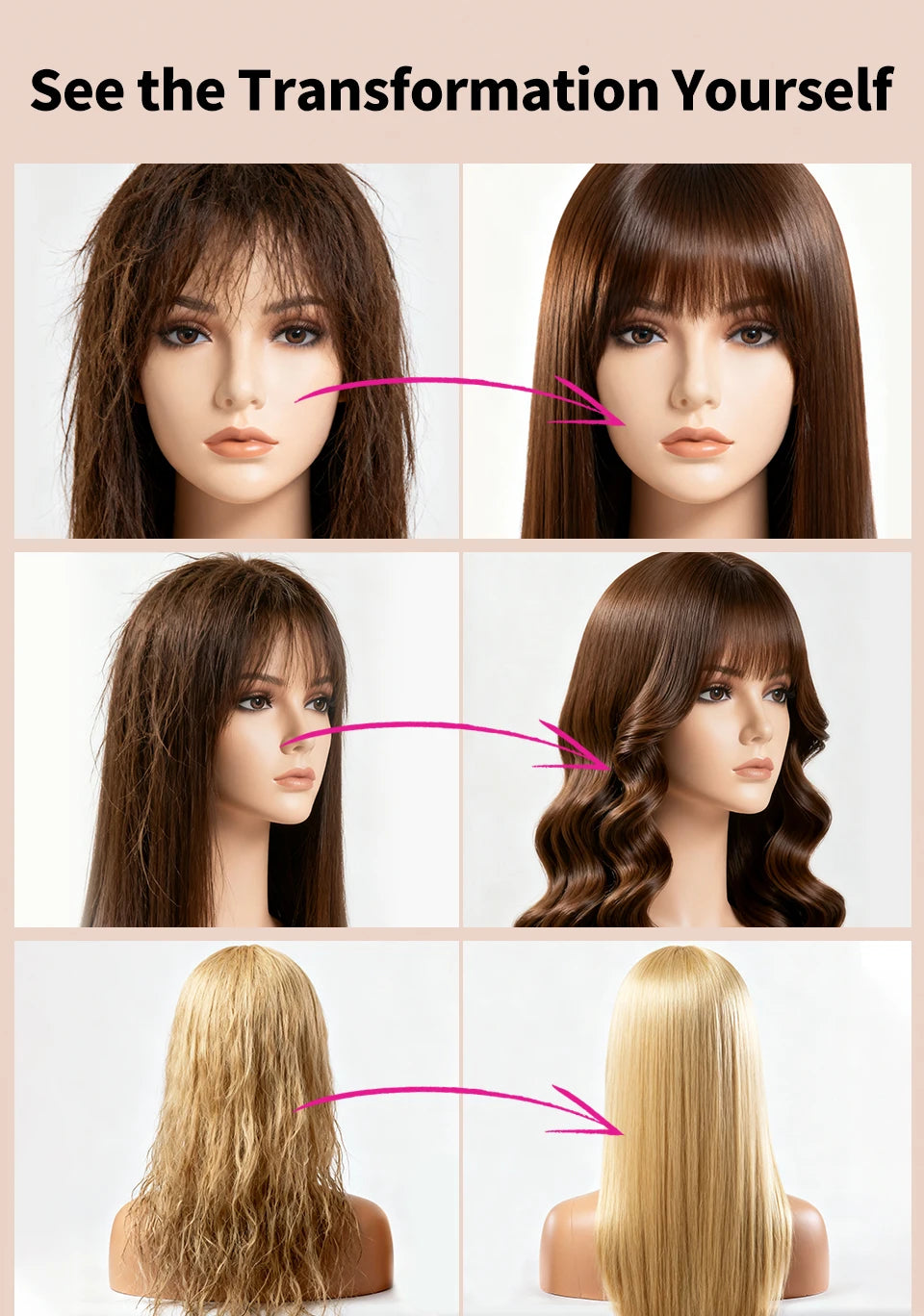 Wig Spray 100ml Moisturizer Care Spray for Wig Keratin Soft Smooth Frizz Damaged Repair Hair Mask Leave-in Conditioner Hair Care