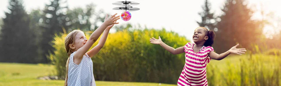 Led Light Suspension Crystal Ball Infrared Induction RC Gesture Control Colorful Glowing Toys Unique Gift for Kids